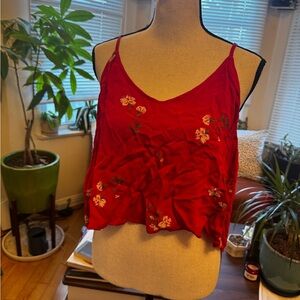 BP Red Floral Camisole Top